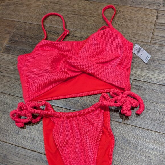 *NEW* Aerie Coral Pink Bikini (M) - Picture 1 of 3
